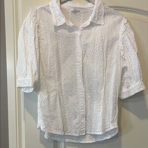 Splendid white Eyelet Blouse